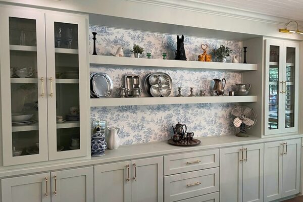 Built In Cabinets, Storage & Open Shelving In A Diningroom