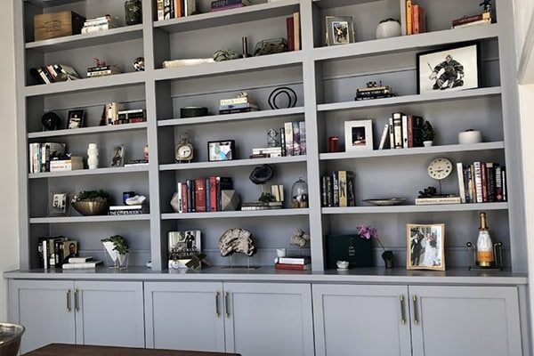 Custom built in bookcases