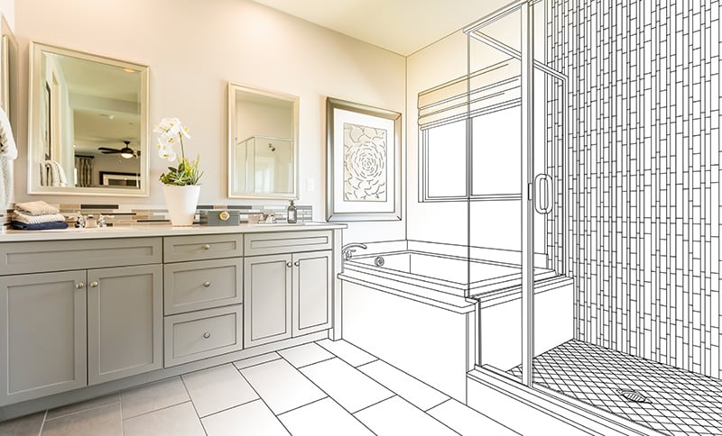Bathroom cabinet design features