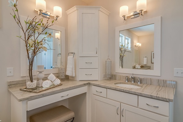 Bathroom Vanity with Seating Custom Cabinets
