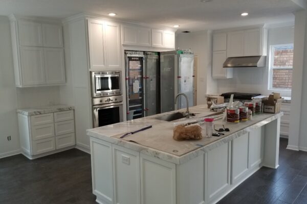 custom kitchen cabinet install after photo