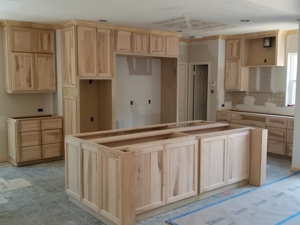 custom kitchen cabinet install - before photo