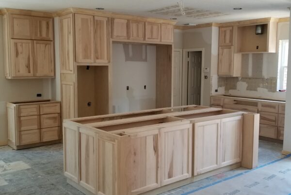 custom kitchen cabinet install - before photo
