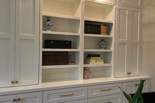 Custom built in bookcases and cabinets