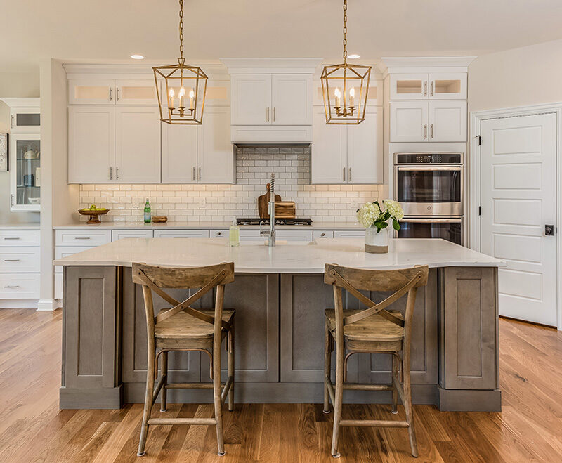Custom Kitchen Cabinets White & Gray Kitchen